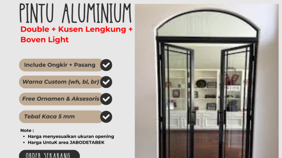 Jual Pintu Aluminium Spandrel Terlaris di Kota Tangerang 2025
