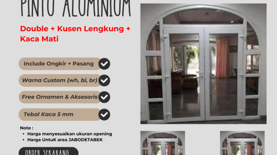 Jual Pintu Aluminium Kaca Terbaik di Kota Tangerang 2025